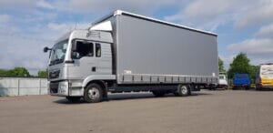 Plandeka na zabudowie Man TGL